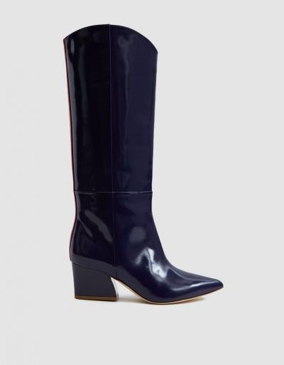 Tibi Logan Western Tall Boot In Violet
