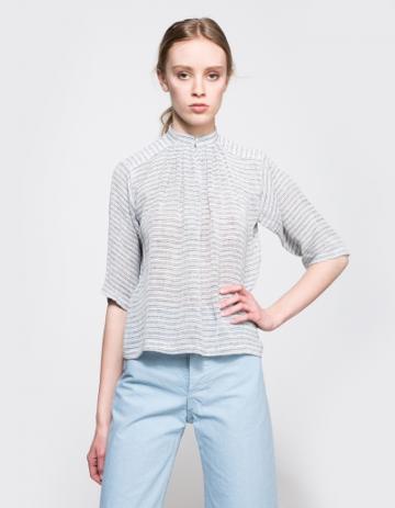 A Piece Apart Shirred Agata Top
