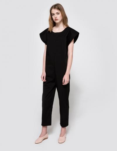 Baserange Savannah Long Romper In Black