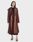 Lemaire Asymmetrical Coat In Palissandro