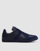 Maison Margiela Calfskin/suede Replica Trainer In Blue