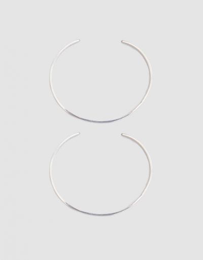 Loren Stewart Set Of Two Silver Cuff Bracelets