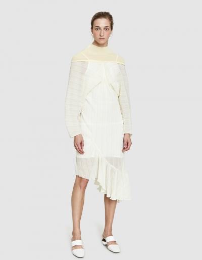 Christopher Esber Cruz Crinkle Turtleneck Dress