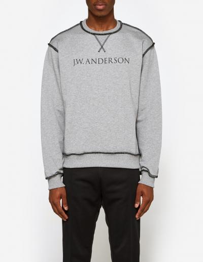J.w. Anderson Logo Sweatshirt In Grey