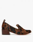 Mari Giudicelli Gavea Loafer In Pony Hair Cow Print Chesnut