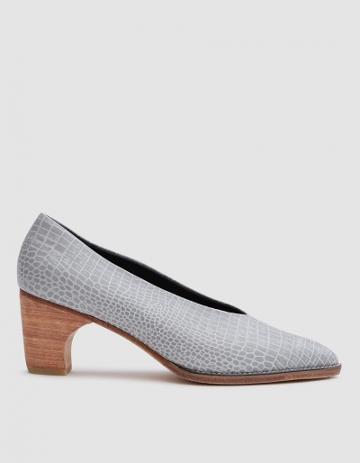 Rachel Comey Curie Heel In Grey Croc