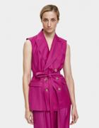 Da/da Diane Ducasse Cross Sleeveless Blazer In Fuchsia