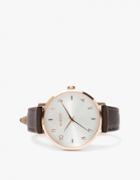 Nixon Arrow Leather In Rose Gold/silver