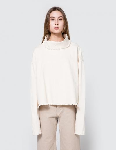 Ashley Rowe Turtleneck In Cream