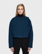 Lemaire Short Blouson In Petrol Blue