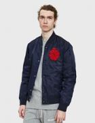 Aim  Leon Dore Satin Team Jacket In Navy