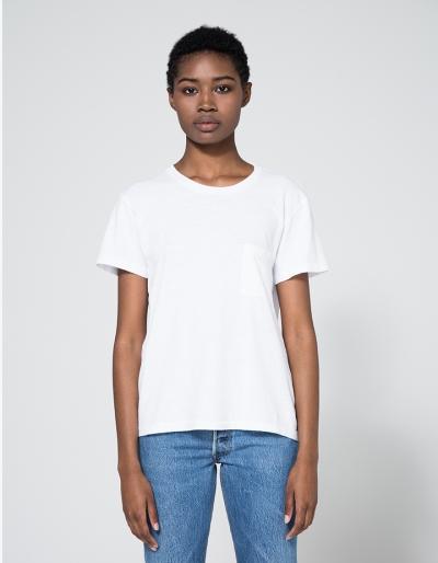 Re/done 1970's Boyfriend Tee In White