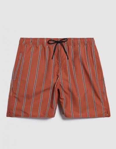 Saturdays Nyc Timothy Sripe Short In Copper Rose