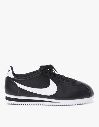Nike Classic Cortez Leather In Black/white