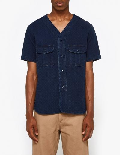 Neighborhood N.c. Ss Shirt In Indigo