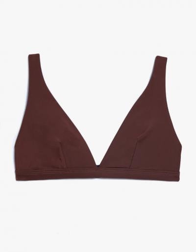 Matteau Swim Plunge Top In Cocoa