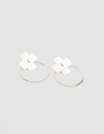 Annie Costello Brown Care Hoop Earrings