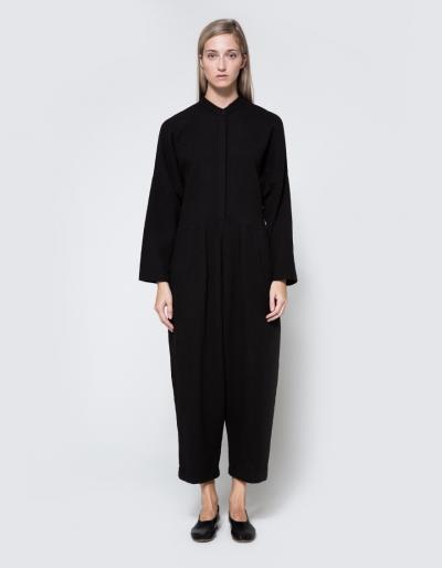 Black Crane Quilted Jumper In Black