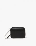 Kara Pebble Leather Small Zip Wallet