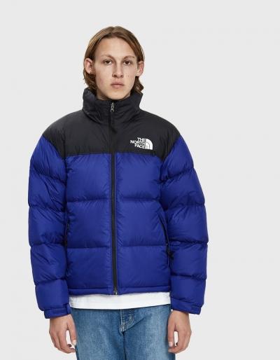 The North Face Black Box 1996 Rto Nuptse Down Jacket In Aztec Blue