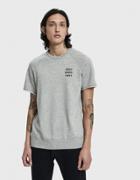 Reigning Champ Speed Vs Power Cut-off Crewneck Sweatshirt In Heather Grey