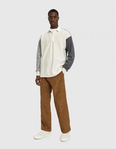 Paa L/s Rugby Shirt In Heather Combo