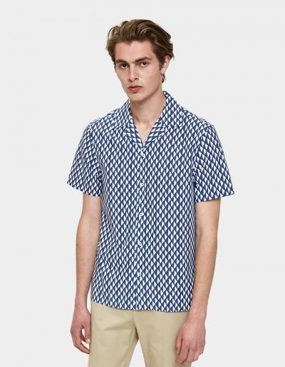 Editions M.r. Tahiti Shirt In Blue/white