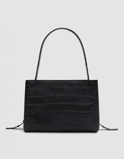 Little Liffner Small Shopper Bag In Black Croc