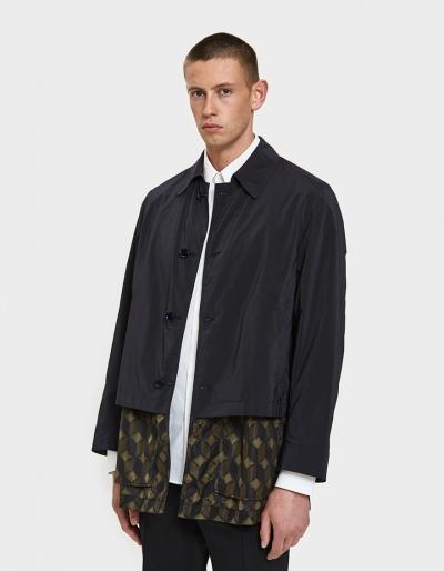 Dries Van Noten Revell Short Trench In Navy