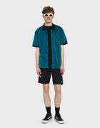 Obey Catalina Button Up Box Polo In Teal