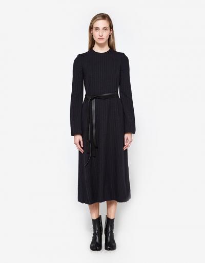 Maison Margiela Long Sleeved Pinstripe Dress