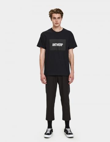 Vier Antwerp Antwerp Box Logo Tee In Black
