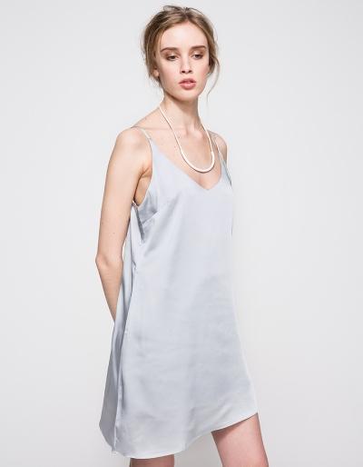Stelen Carmen Slip Dress In Grey