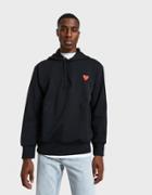 Comme Des Gar Ons Play Play Hooded Sweatshirt In Black