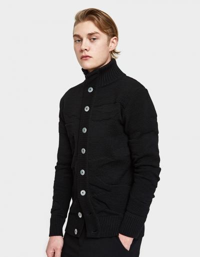 S.n.s. Herning Polygon Cardigan In Peano Black