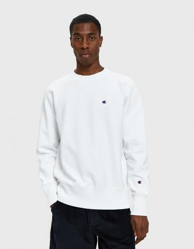Champion Reverse Weave Rw Crewneck Sweatshirt In White