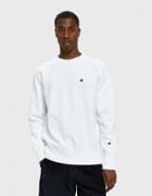 Champion Reverse Weave Rw Crewneck Sweatshirt In White