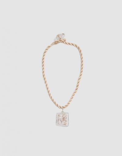 Maryam Nassir Zadeh Shell Cube Necklace