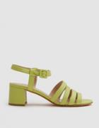 Maryam Nassir Zadeh Palma Low Sandal In Chartreuse Calf