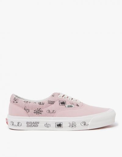 Vault By Vans Brain Dead Era Lx In Silver Pink/marshmallow