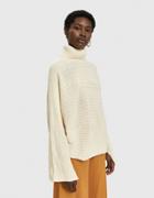 Farrow Joie Rib Knit Turtleneck Sweater In Vanilla