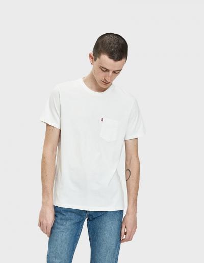 Levi's Set-in Sunset Pocket Tee In Whitesmoke