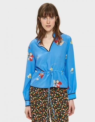Ganni Joycedale Cinched Waist Top