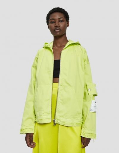Msgm Raw Edge Hooded Jacket