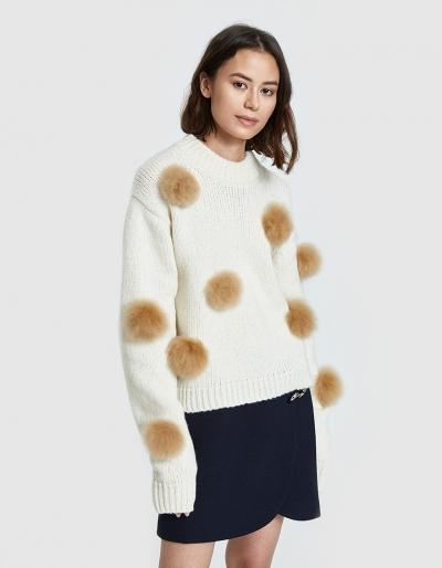 Tibi Pompom Crop Pullover