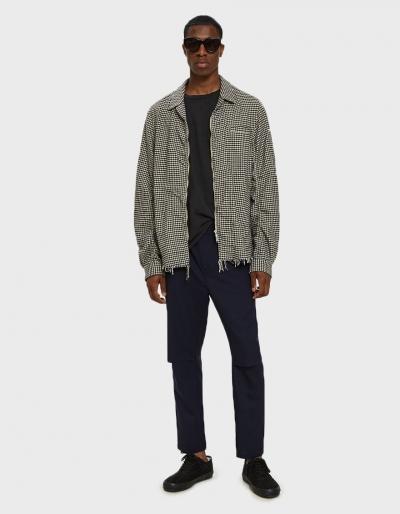 Undercover Zip Jacket In Beige Check