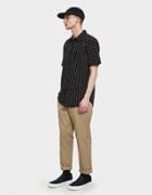 Obey Brighton Woven Ss Shirt In Black
