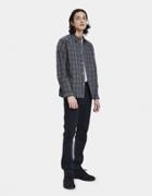 Mhl Painters Button Up Shirt In Navy/natural