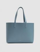 Mansur Gavriel Small Calf Tote In Blue Grey
