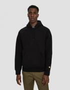 Carhartt Wip Hooded Chase Fleece Sweatshirt In Black/gold